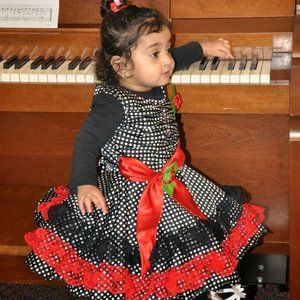 Pretty party black girls dress for 1-2 year old